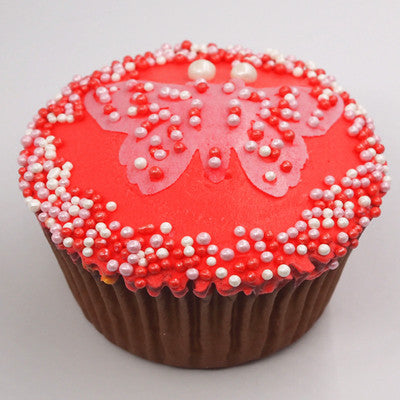 Shimmer Red Nonpareils - No Gluten Halal Sprinkles Cake Decorations