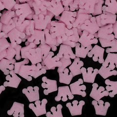 Pink Confetti Crown - Soya Free Natural Ingredients Sprinkles For Cake (Top 14 Allergen Free, Plant-based, Clean Label Free From GMO, Hydrogenated Fat, Palm oil, Certified Vegan, BRC, Kosher, Halal & FDA)