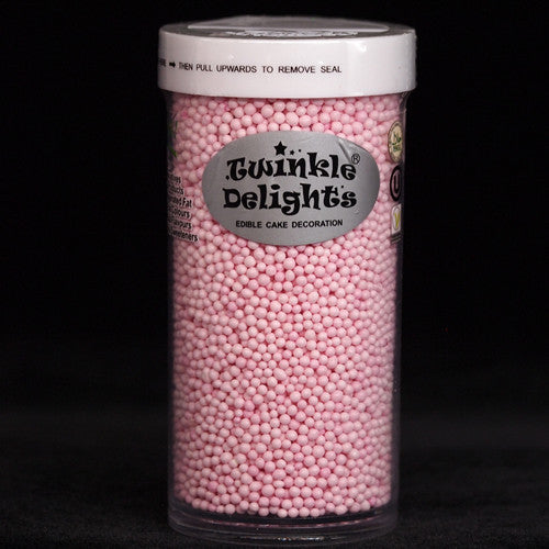 Pink Nonpareils - Gluten Free Clean Lable Sprinkles Cake Decorations