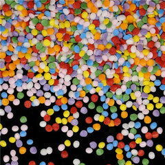 Rainbow Confetti Dots - Dairy Free Soya Free Sprinkles Cake Decoration (Top 14 Allergen Free, Naturally Sourced Ingredients, Plant-based, Clean Label Free From GMO, Hydrogenated Fat, Palm oil, Certified Vegan, BRC, Kosher, Halal & FDA)