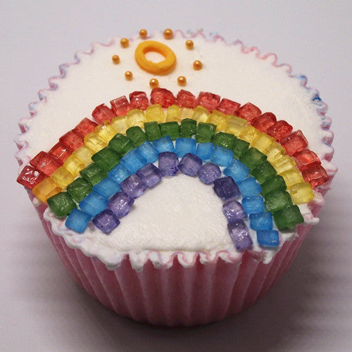 Rainbow Sparkling Sugar - Dairy Free No Soy Sprinkles Cake Decoration