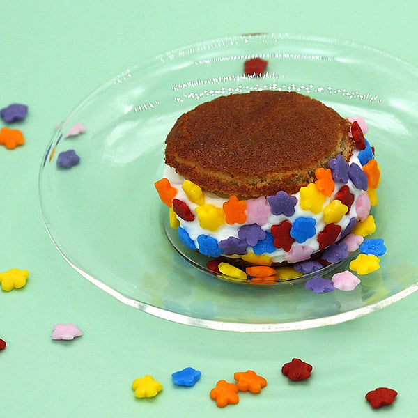 Hearts & Flowers - 6 Cell Shaker No Dairy No Soya Sprinkles Cake Decor