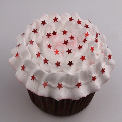 Red Glitter Stars - Soya Free Sugar Free Kosher Edible Cake Decoration