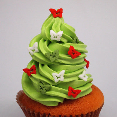 Green Confetti Butterfly - No Gluten No Nuts Sprinkles Cake Decoration