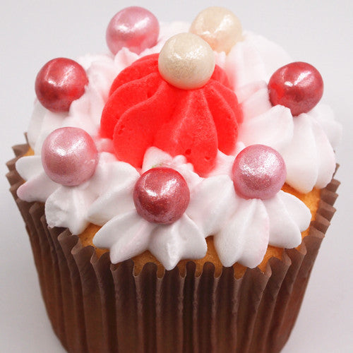 Shimmer Red 8mm Pearls - Gluten Free Nut Free Vegan Sprinkles For Cake