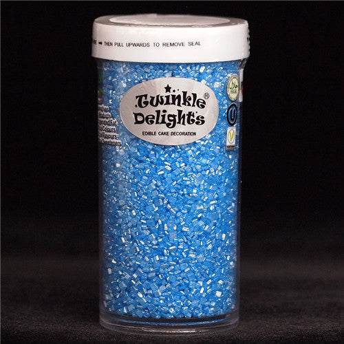 Shimmer Blue Sugar Crystals - Soy Free Halal Sprinkles Cake Decoration