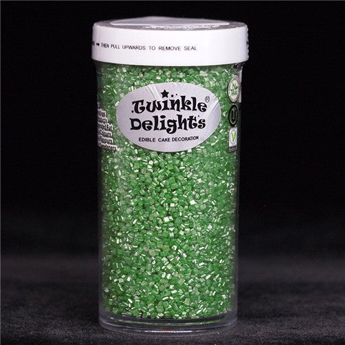 Shimmer Green Sugar Crystals - Nuts Free Vegan Sprinkles For Cakes
