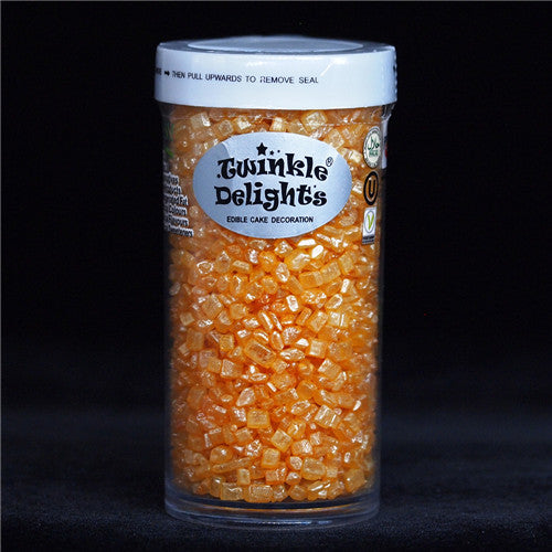 Shimmer Orange Sparkling Sugar - No Nuts Halal Certified Sprinkles