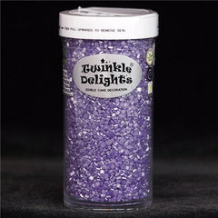 Shimmer Purple Sugar Crystals - Nuts Free Kosher Certified Sprinkles (Top 14 Allergen Free, Naturally Sourced Ingredients, Plant-based, Clean Label Free From GMO, Hydrogenated Fat, Palm oil, Vegan, BRC, Halal & FDA)