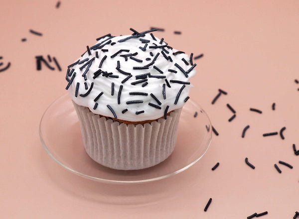 Shimmer Black Jimmies - Dairy Free Vegan Sprinkles Cake Decorations