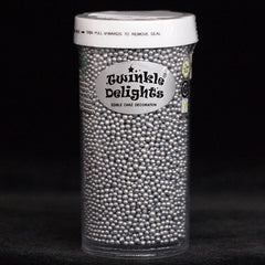 Silver Nonpareils - Gluten Free Kosher Certified Sprinkles for Cakes (Top 14 Allergen Free, Naturally Sourced Ingredients, Plant-based, Clean Label Free From GMO, Hydrogenated Fat, Palm oil, Vegan, BRC, Halal & FDA)