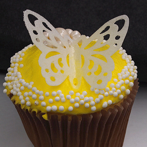 Edible Wafer Lace White Butterfly - No Dairy No Nuts Cake Decoration