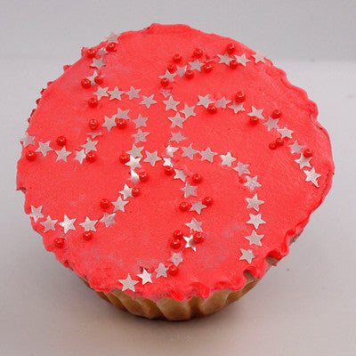 White Glitter Stars - No Nut No Soy Halal Certified Edible Decoration