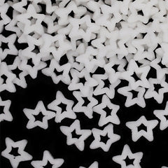 White Confetti North Star - Clean Label Sprinkles Cake Decoration (Top 14 Allergen Free, Naturally Sourced Ingredients, Plant-based, Free From GMO, Hydrogenated Fat, Palm oil, Certified Vegan, BRC, Kosher, Halal & FDA)