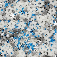 Winter Wonderland - No Gluten No Dairy Sprinkles Medley Cake Decor (Top 14 Allergen Free, Naturally Sourced Ingredients, Plant-based, Clean Label Free From GMO, Hydrogenated Fat, Palm oil, Certified Vegan, BRC, Kosher, Halal & FDA)