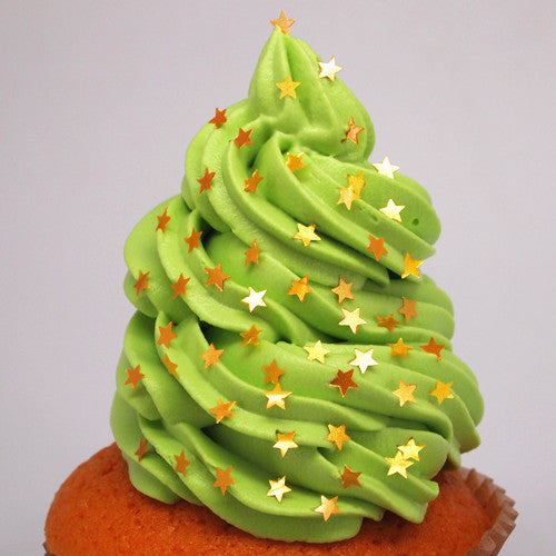 Yellow Glitter Stars - Non Gluten Kosher Certified Edible Decoration