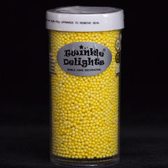 Yellow Nonpareils - Nut Free Halal Certified Sprinkles Cake Decoraiton (Top 14 Allergen Free, Naturally Sourced Ingredients, Plant-based, Clean Label Free From GMO, Hydrogenated Fat, Palm oil, Vegan, BRC, Kosher & FDA)